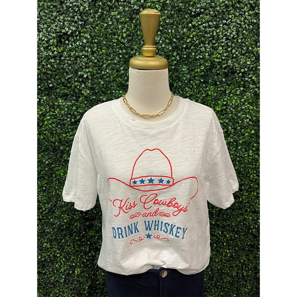 Kiss Cowboys & Drink Whiskey Graphic Tee
