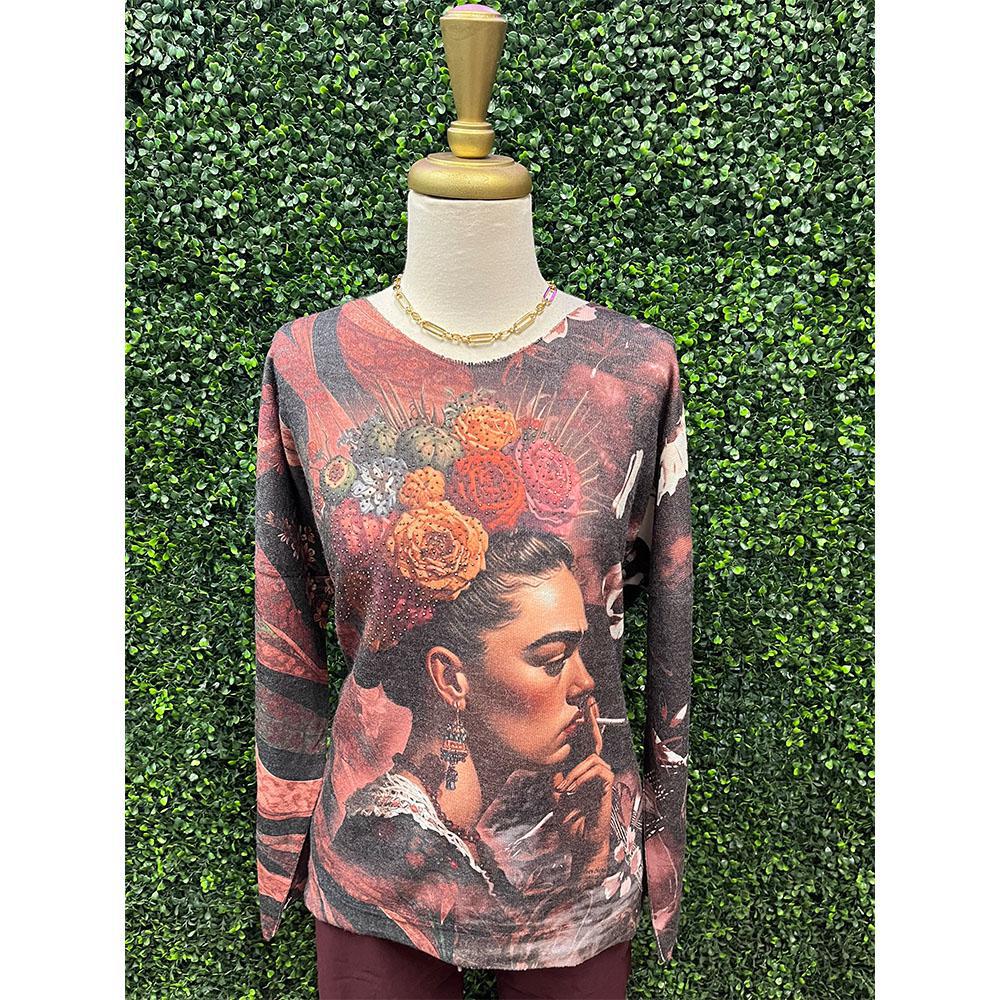 Frida Studded Sweater Top