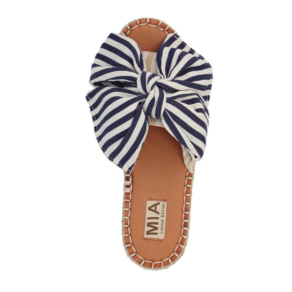 Danielle Navy Striped Sandals