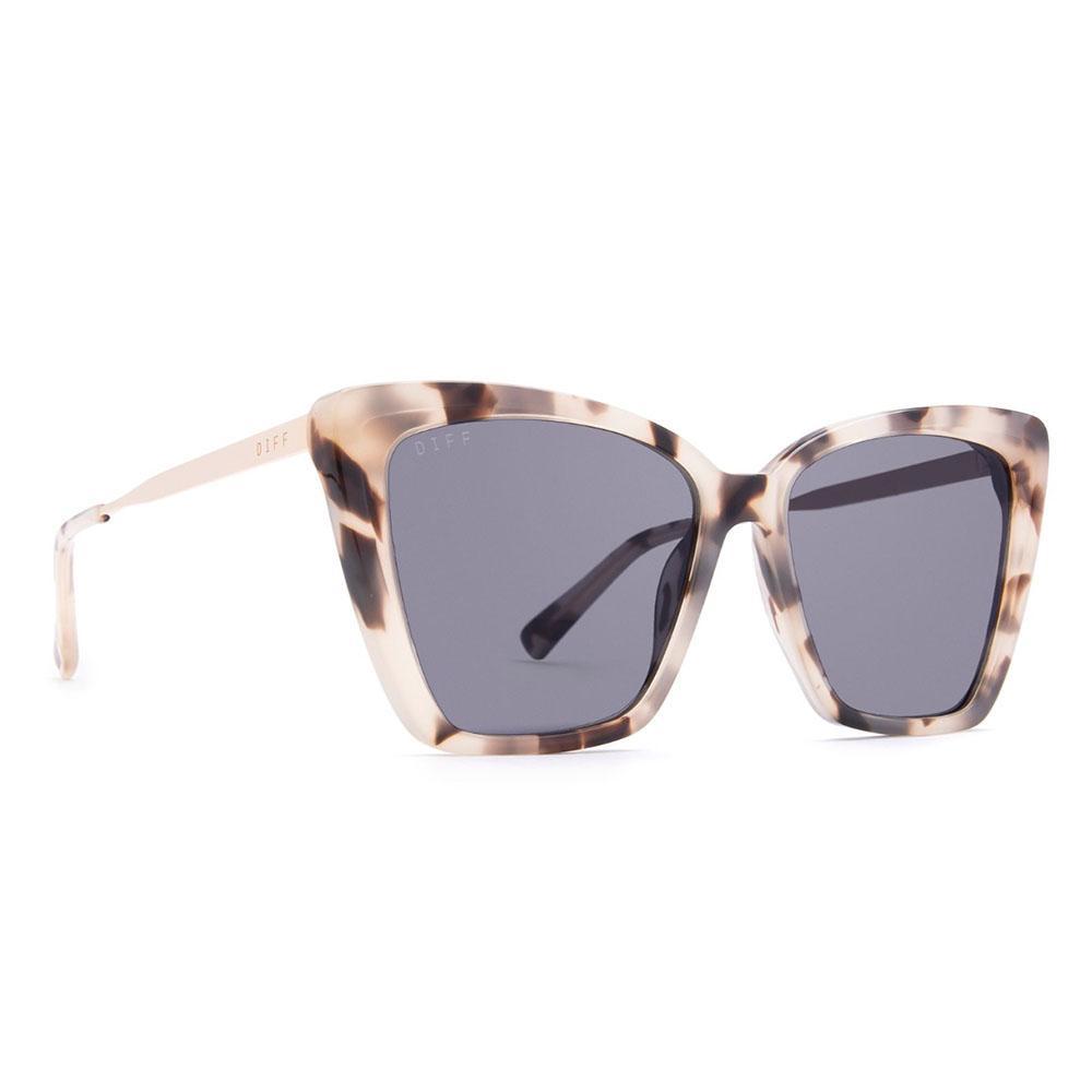 Becky ii - Cream Tortoise + Grey Lens Sunglasses