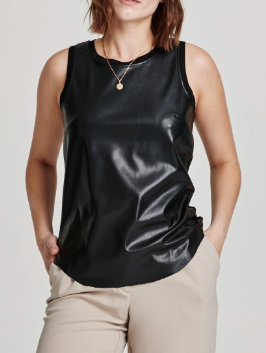 Black Carmela Mix Media Tank