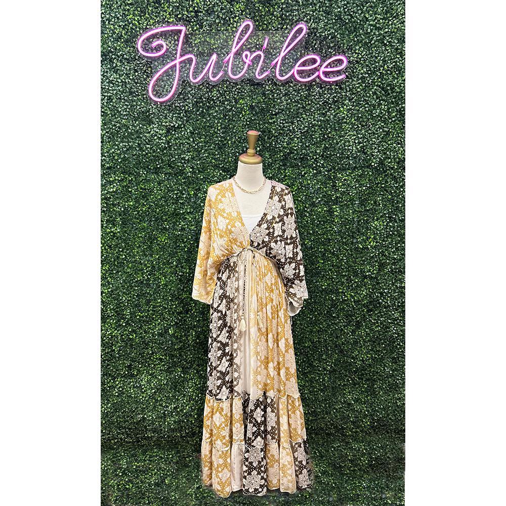 Delainey Golden Maxi Dress