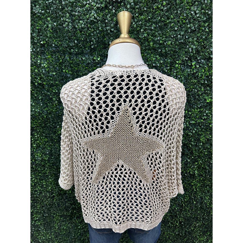 Jackie Cream Star Cardigan