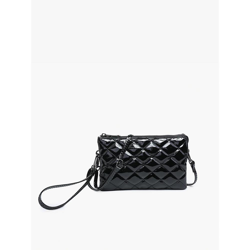 Riley Vegan High Gloss Quilted Crossbody