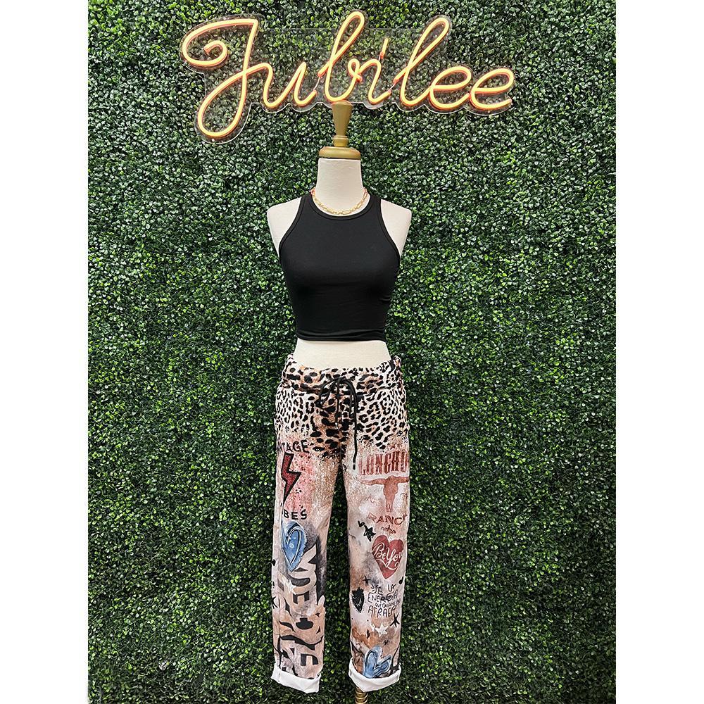 Geniviv Texas Longhorn Print Pants