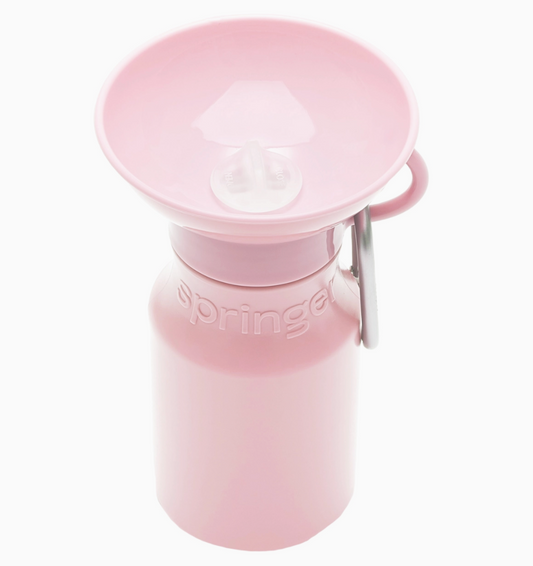 Cotton Candy Pink Travel Mini Dog Water Bottle