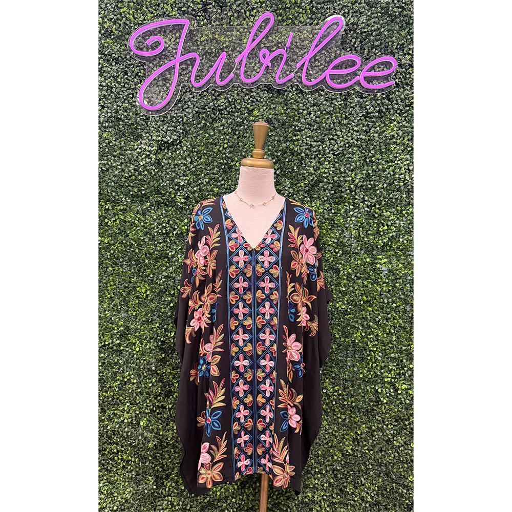 Ashlyn Black Costal Floral Tunic