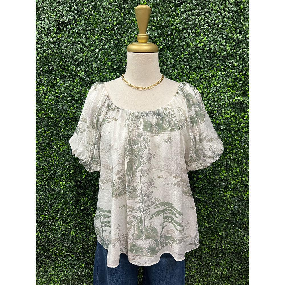 Jurnee Sage Toile Top