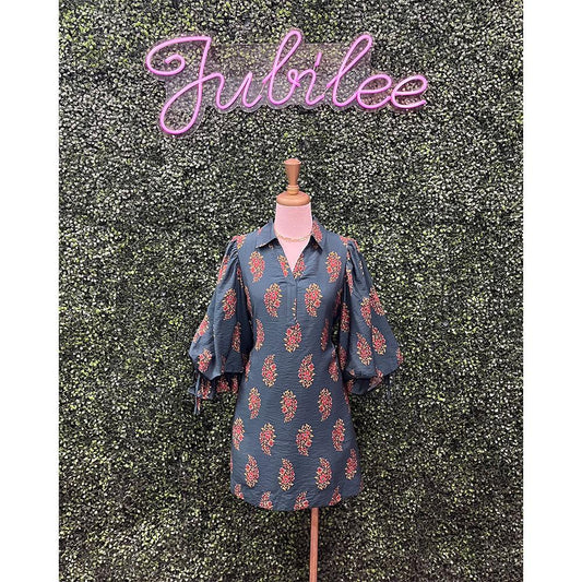 Lysara Emerald Floral Dress