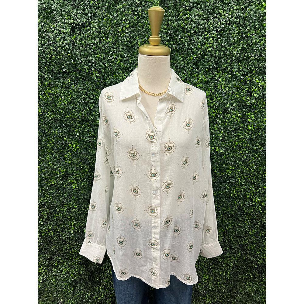 Evil Eye Cotton Blouse