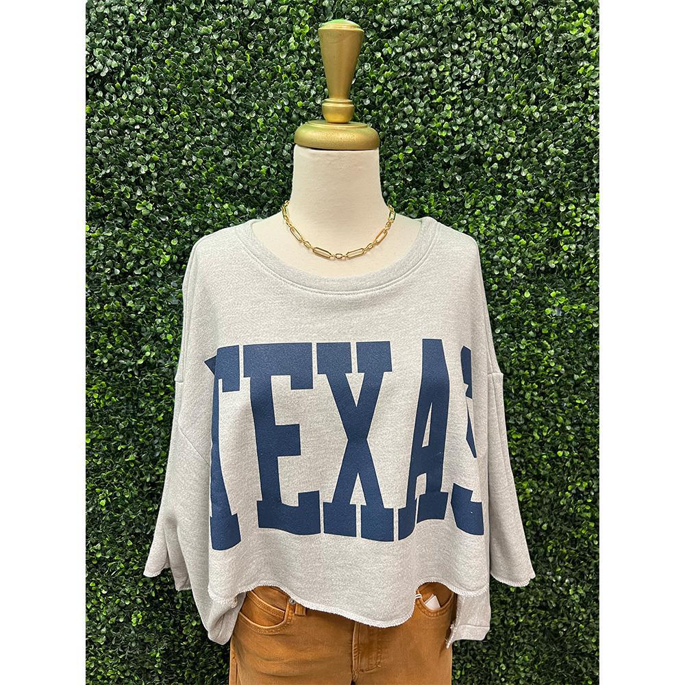 Navy Texas Sweatshirt Tee