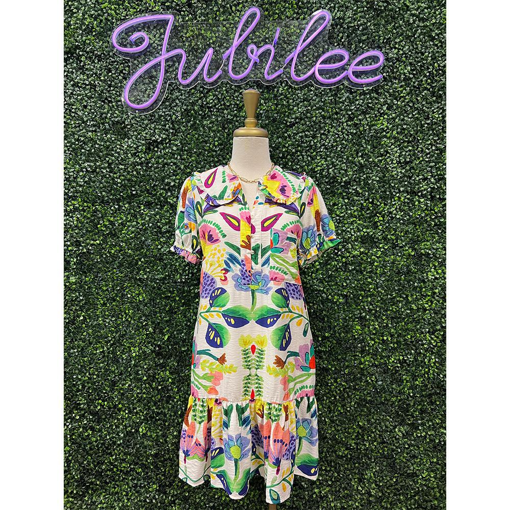 Gardenia Peter Pan Collar Mini Dress