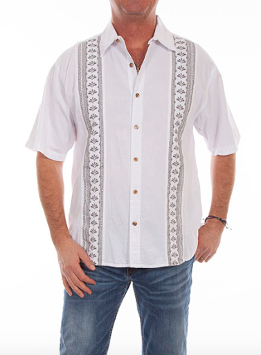 White Calypso Button Down Shirt
