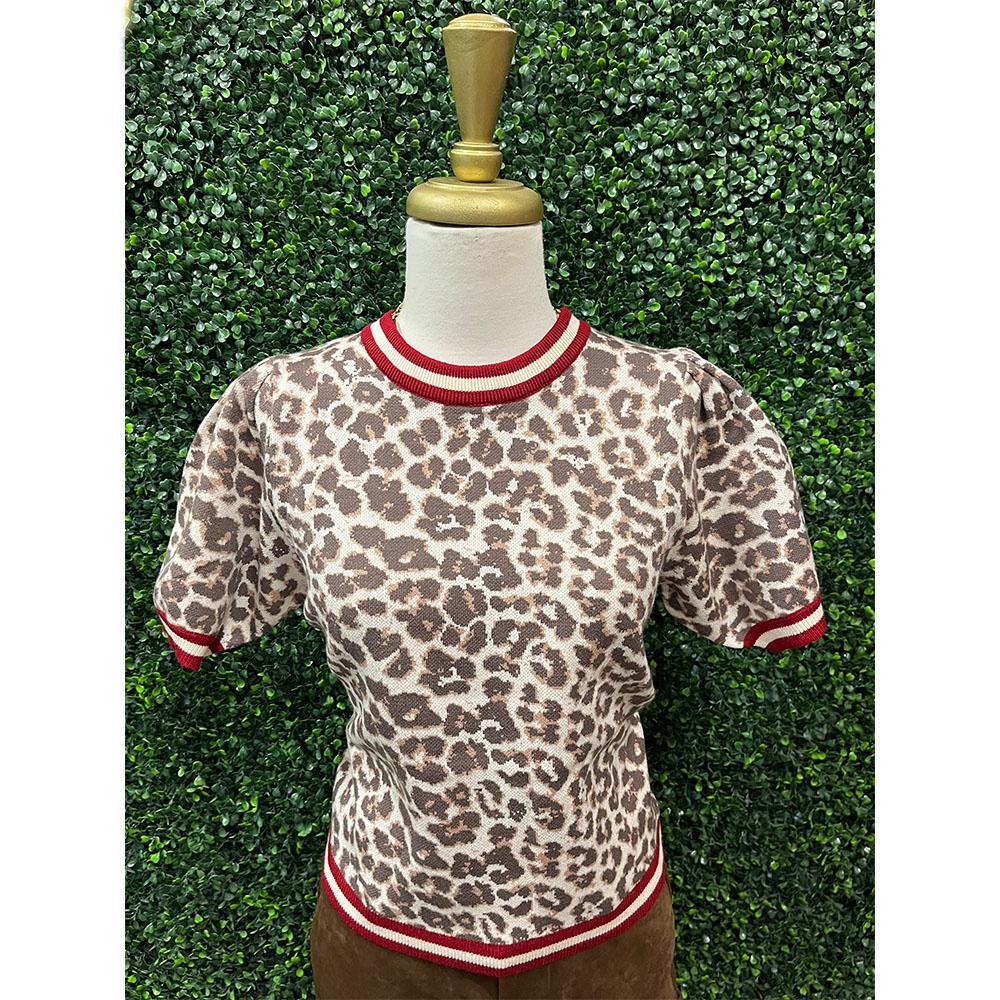 Dakota Leopard Puff Sleeve Top