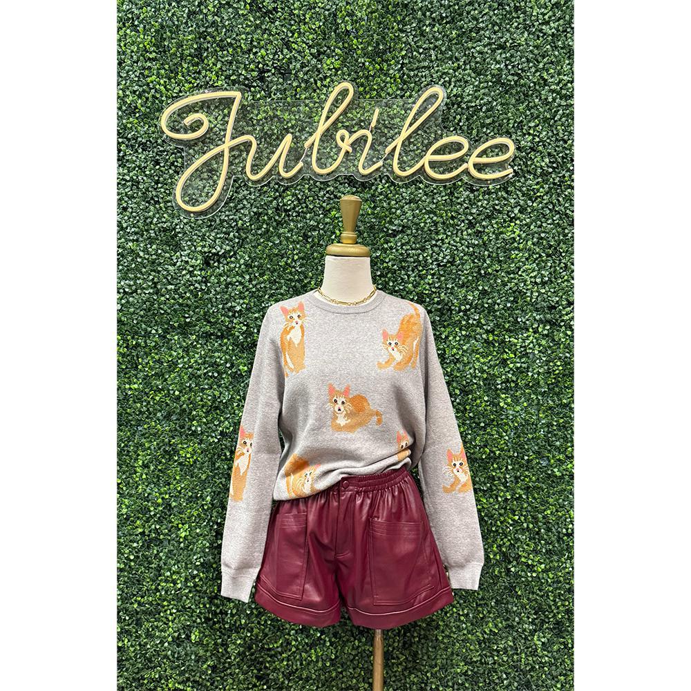 Orla Plum Pleather Shorts