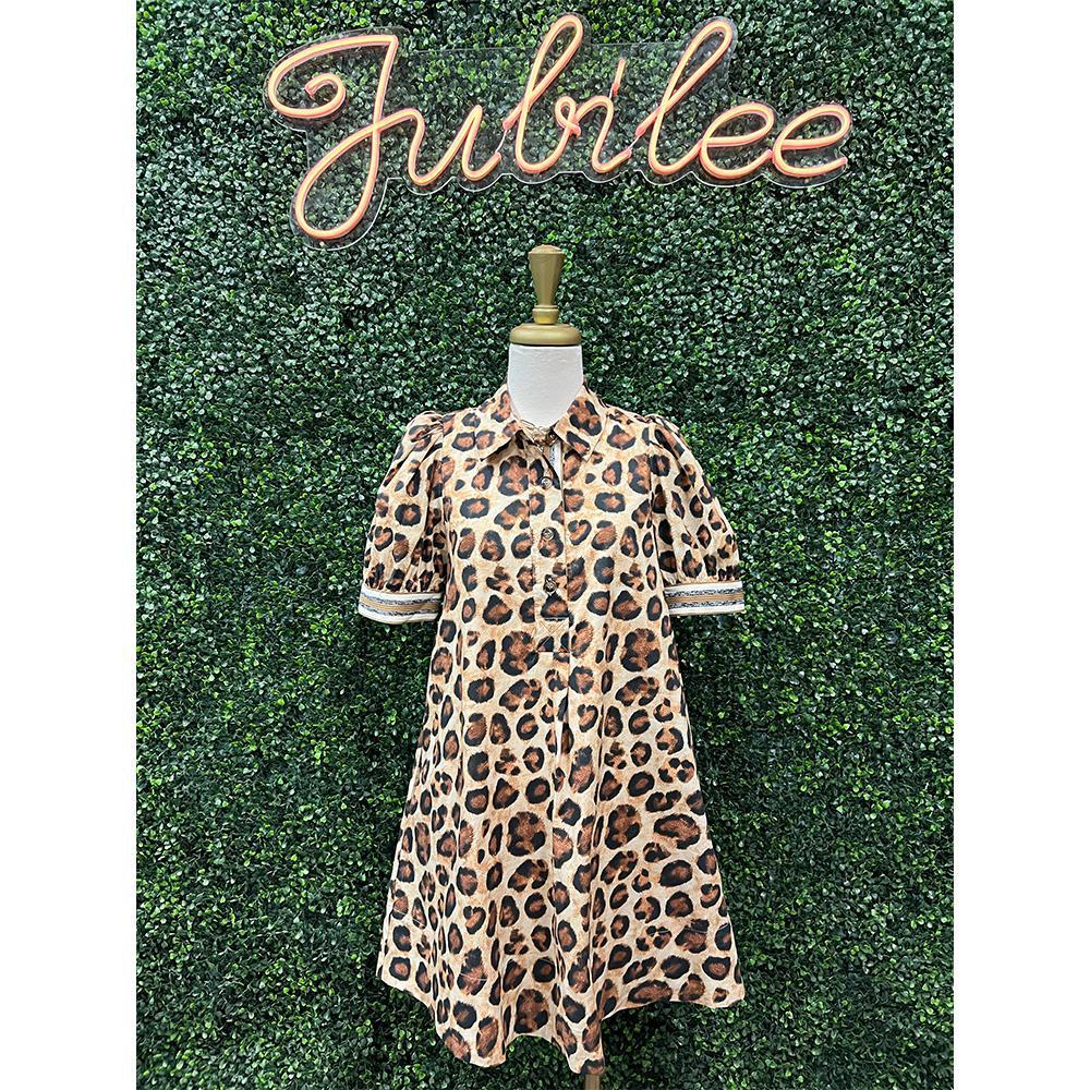 Cerese Leopard Print Mini Dress