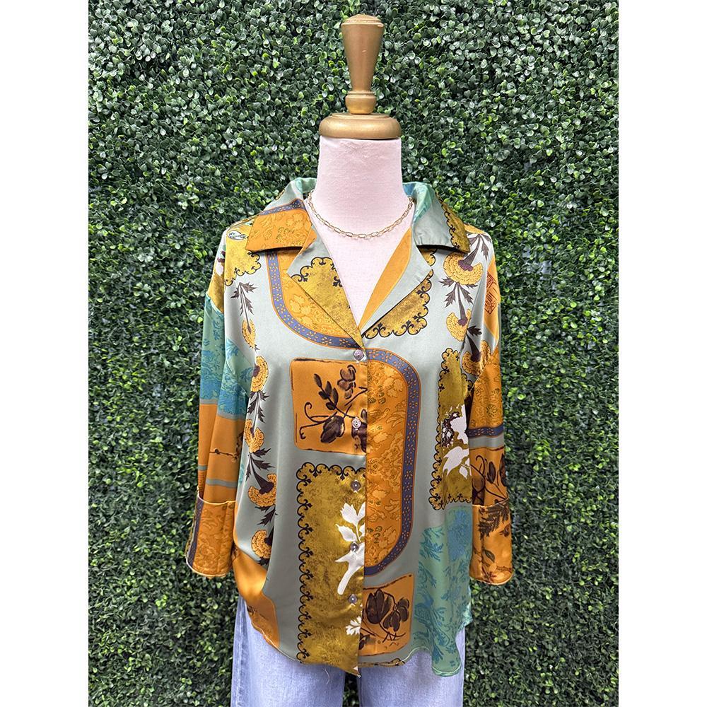 Golden Tapestry Blouse