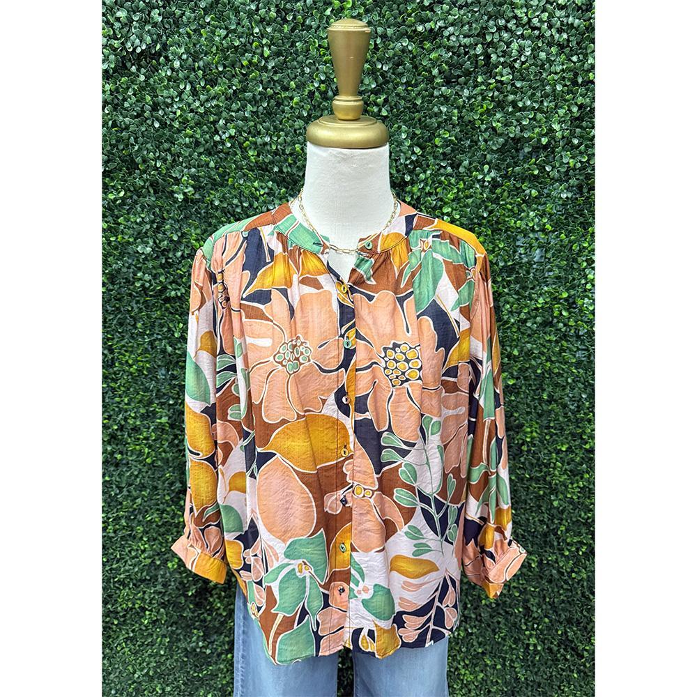 Destiny Navy Batwing Blouse