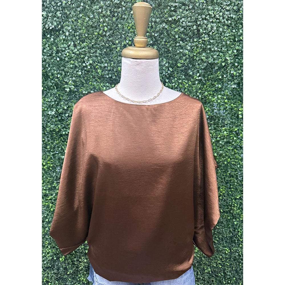 Walnut Drop Shoulder Blouse