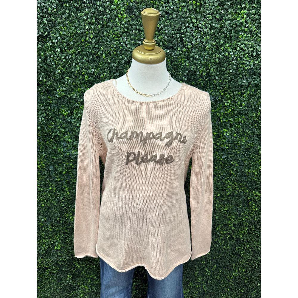 Blush "Champagne Please" Knit Sweater