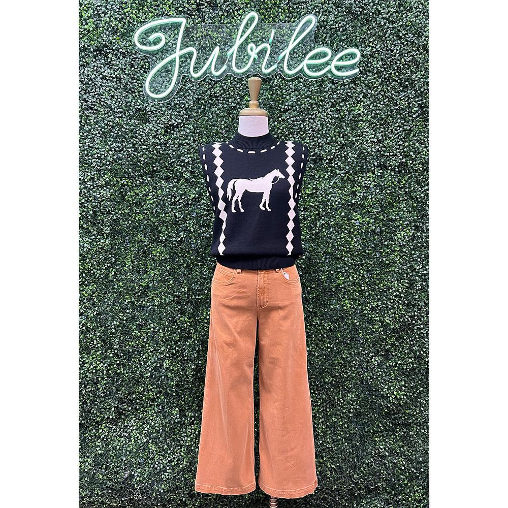 Aubrey Biscuit Wide Leg Jeans
