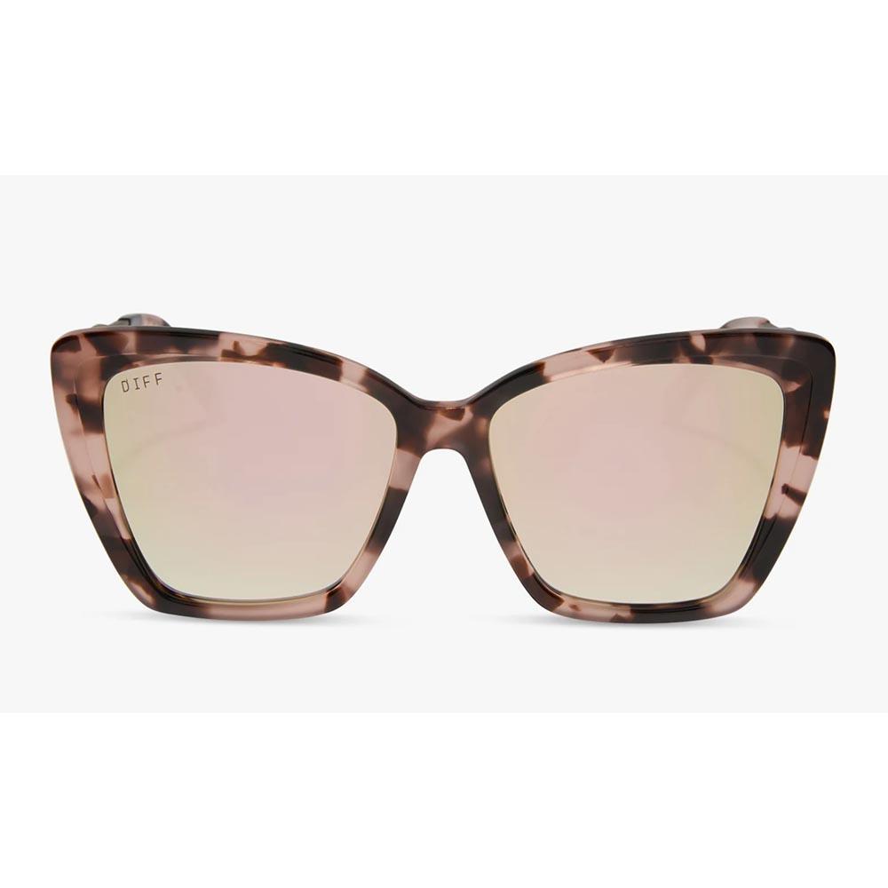 Becky II - Himalayan Tortoise Taupe Mirror Polarized Sunglasses