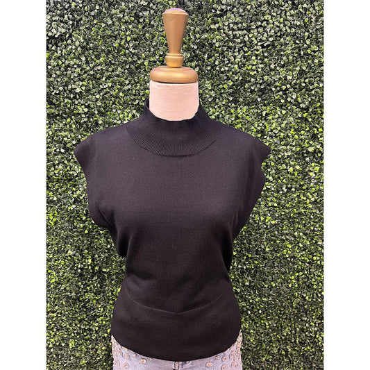 Maxxy Black Mock Neck Top
