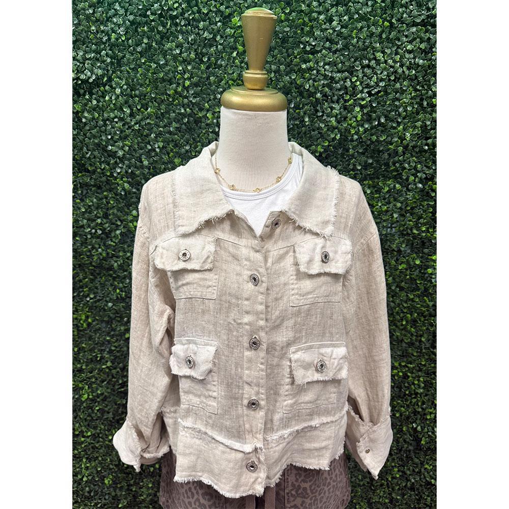 Kesha Beige Four Pocket Jacket