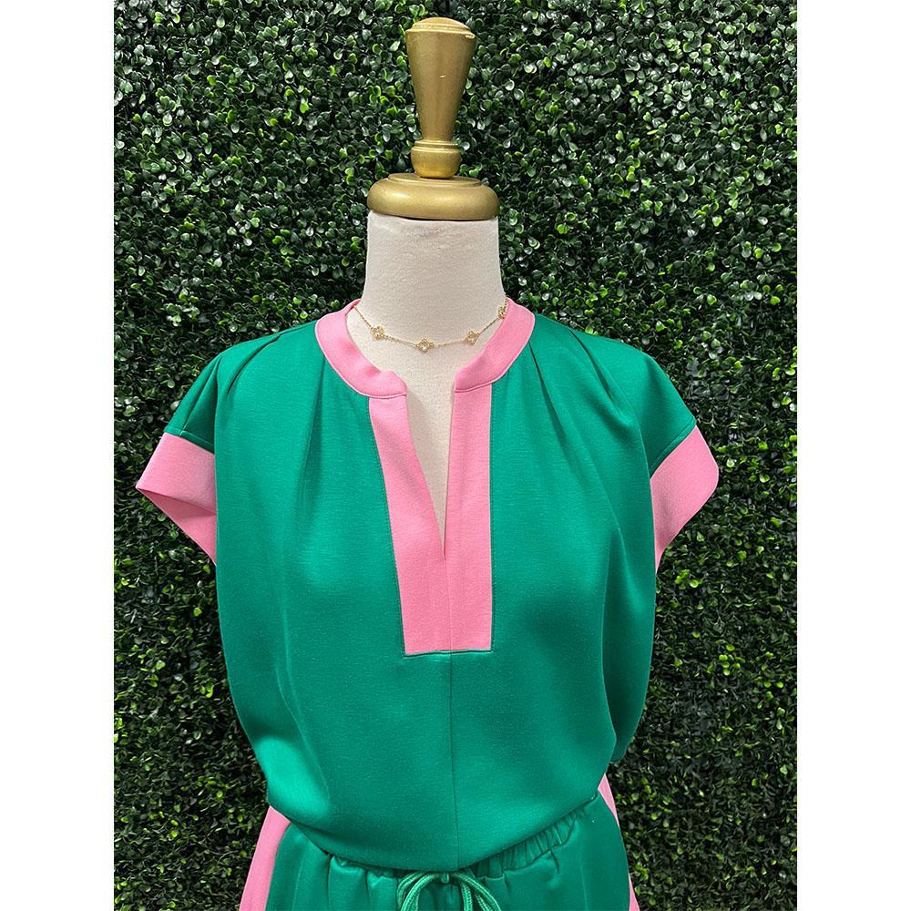 Genna Green Cap Sleeve Top