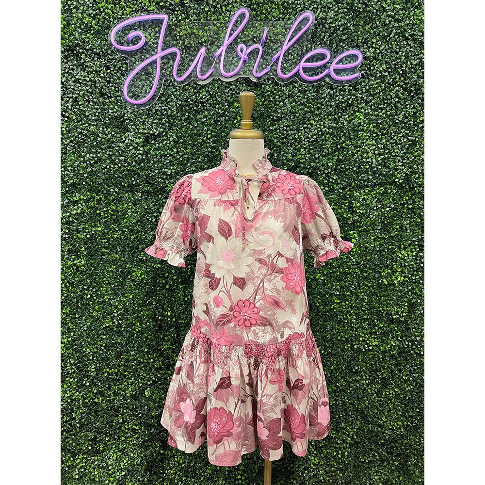 Tila Dusty Rose Floral Mini Dress