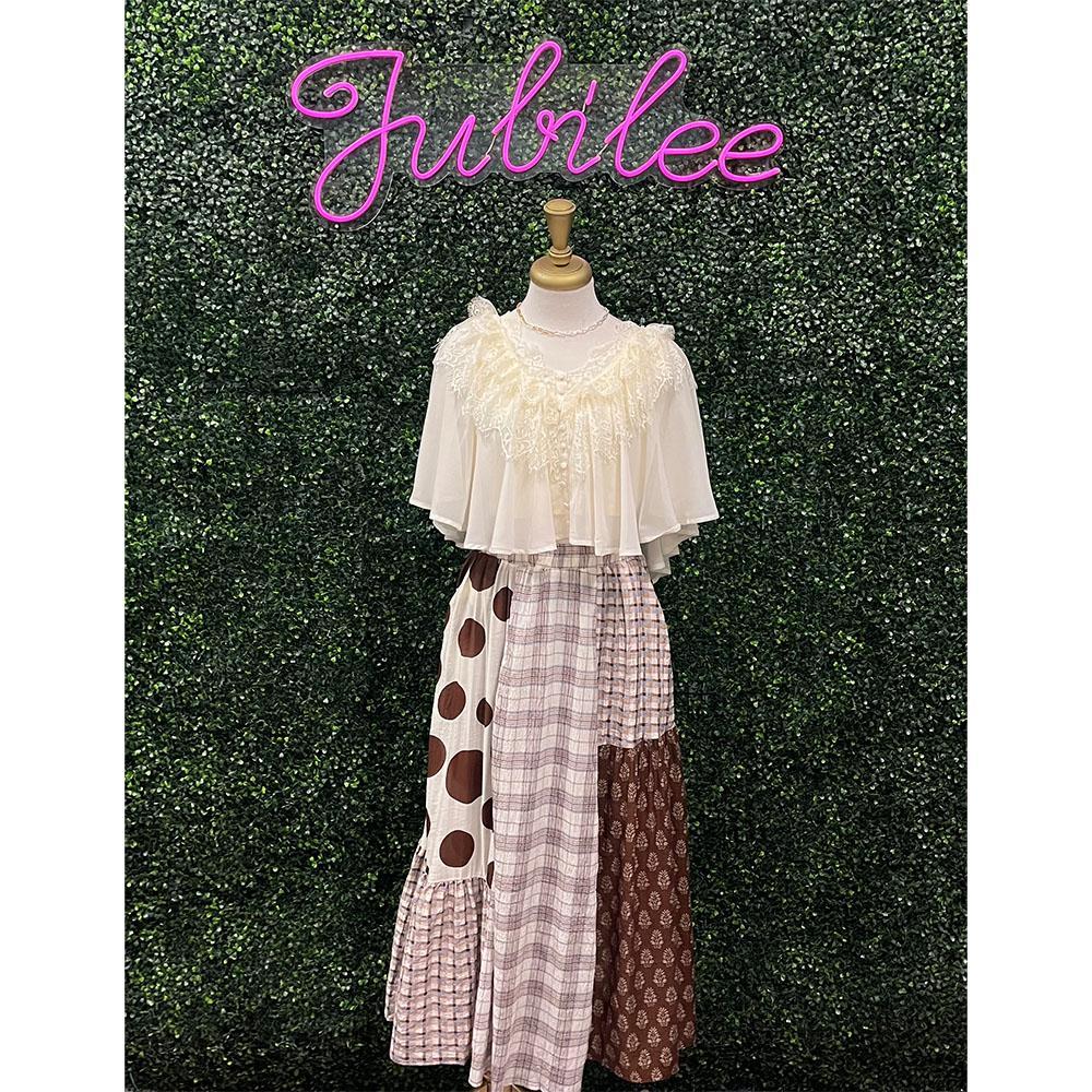 Jenna Brown Patchwork Skirt