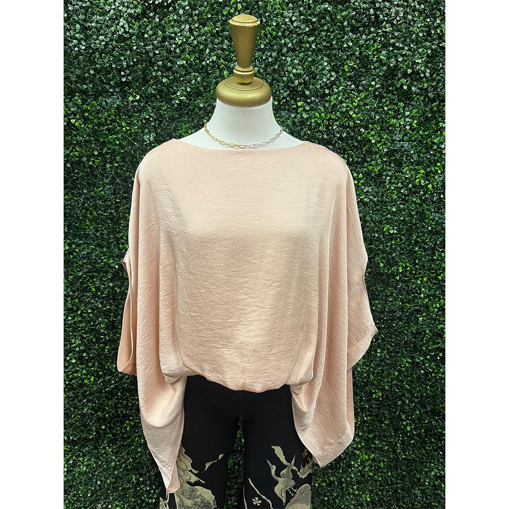 Rose Champagne Boat Neck Top