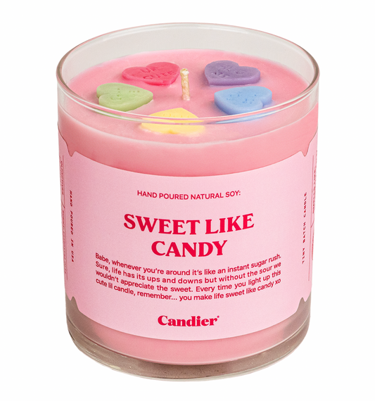 Sweet Like Candy Candle Valentine's Day Hearts