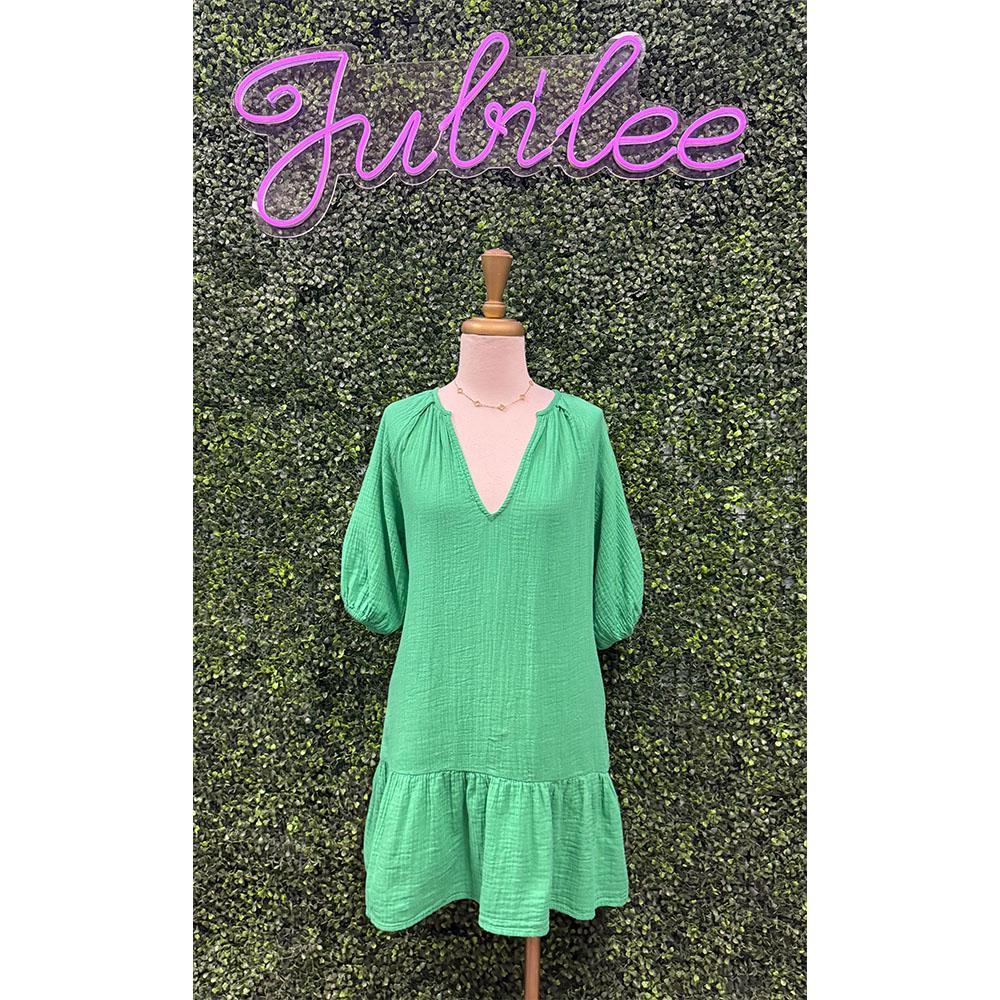Elsbeth Green Gauze Dress