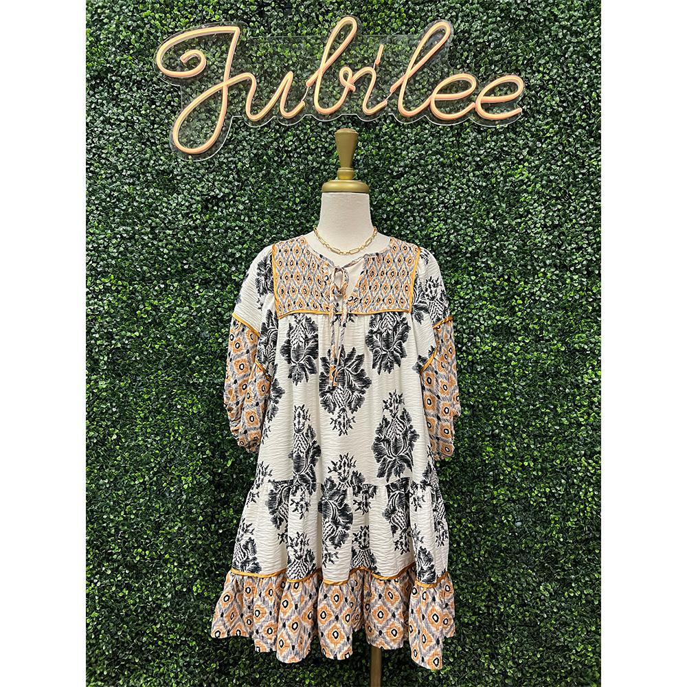 Hadley Boho Floral Babydoll Dress