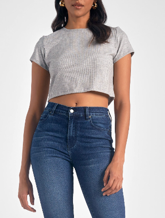 Heather Grey Crop Top