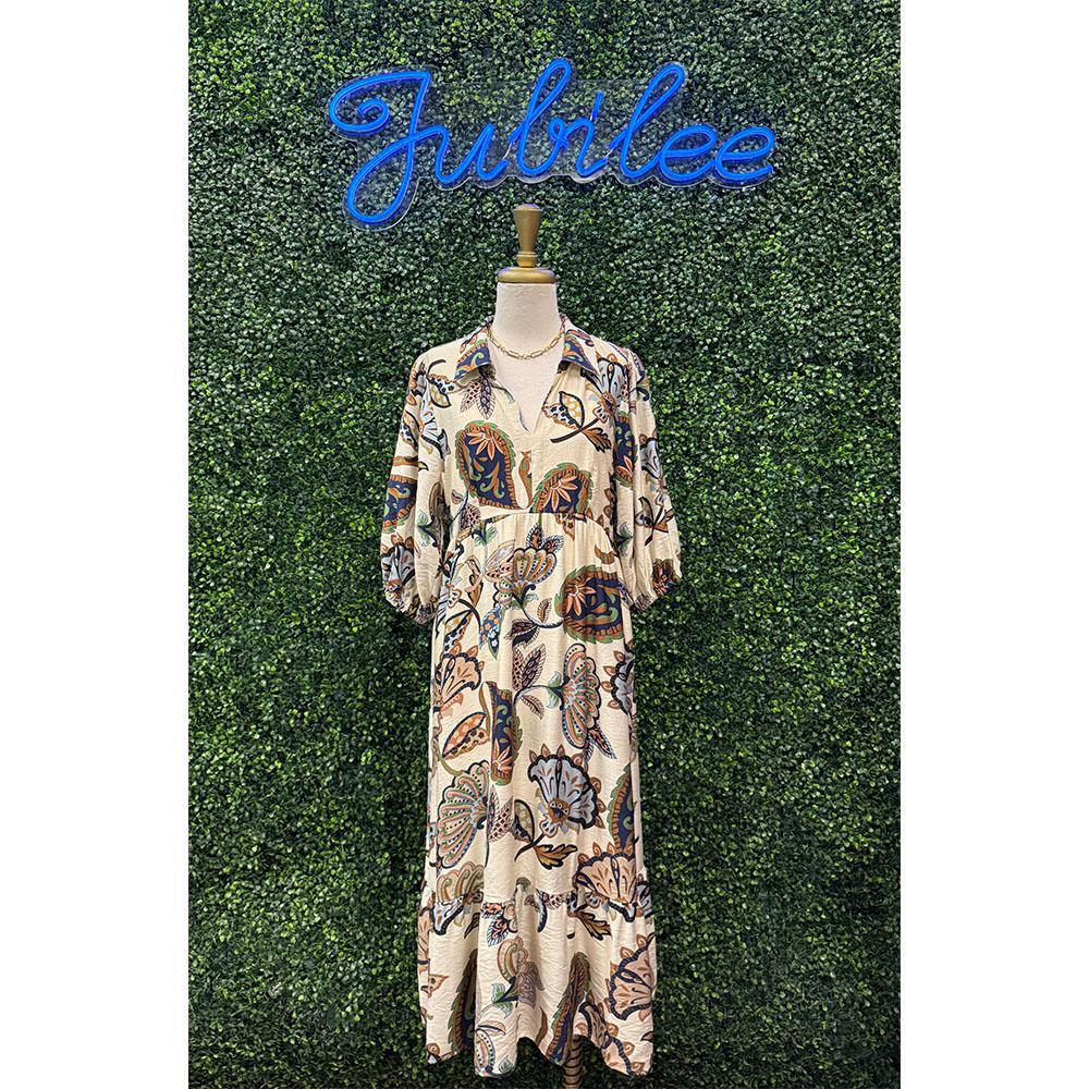 Spree Boho Paisley Midi Dress