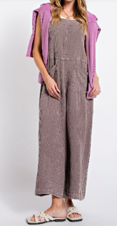 Mushroom Washed Cotton Jumpsuit/Overalls