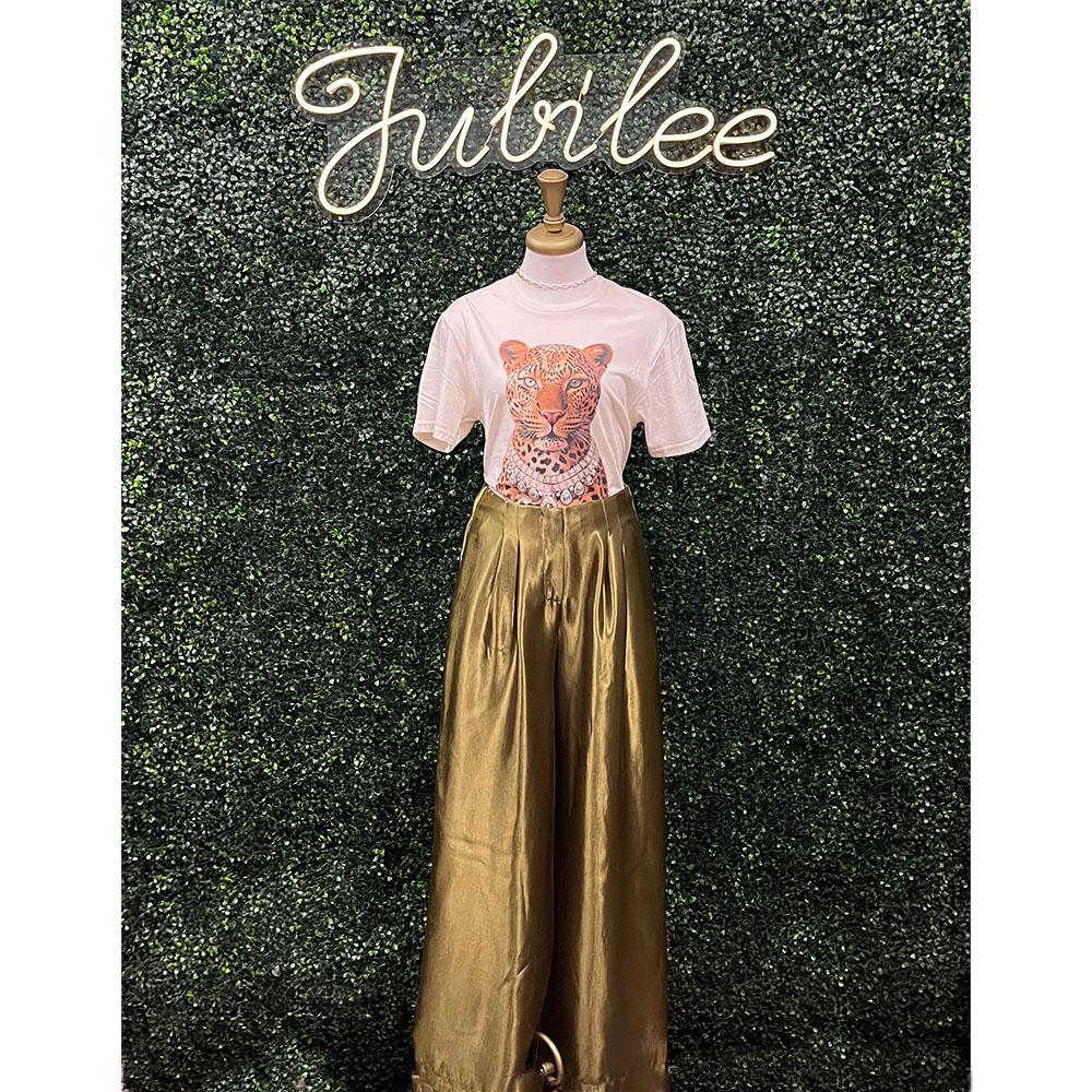 Victoria Olive Pleated Pants
