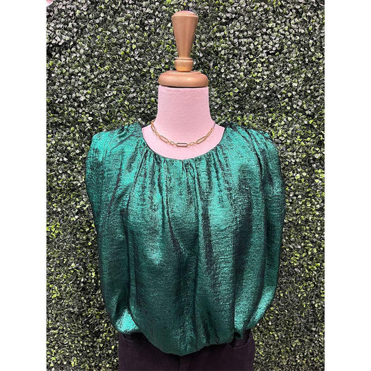 Orina Green Shimmer Top
