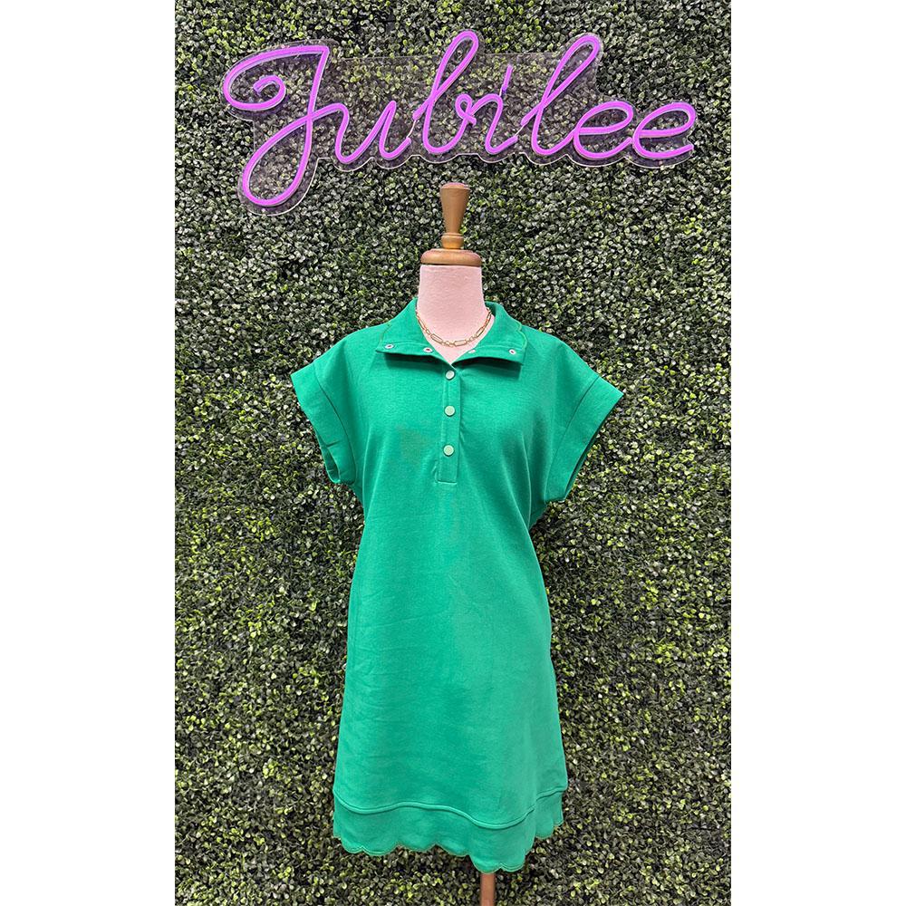 Jezebel Scallop Mini Dress