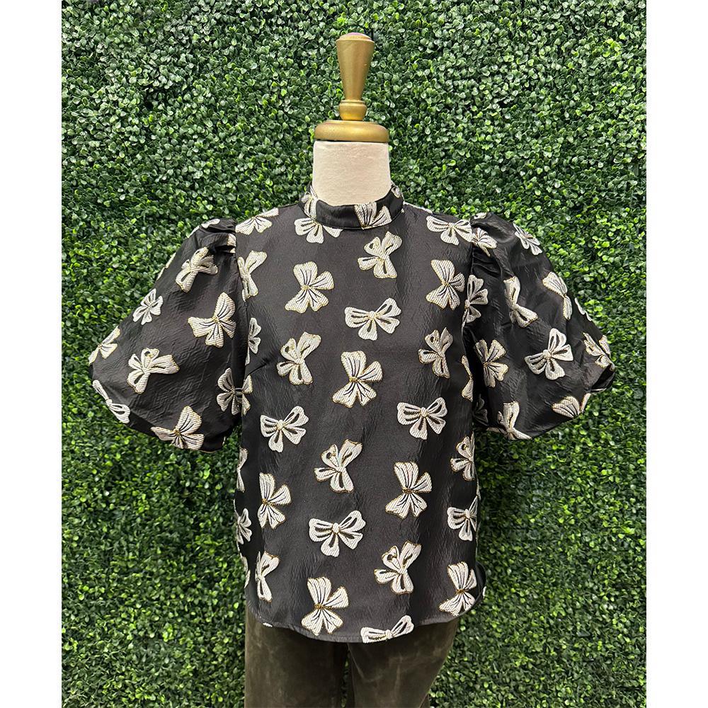Cambri Bow Puff Sleeve Top