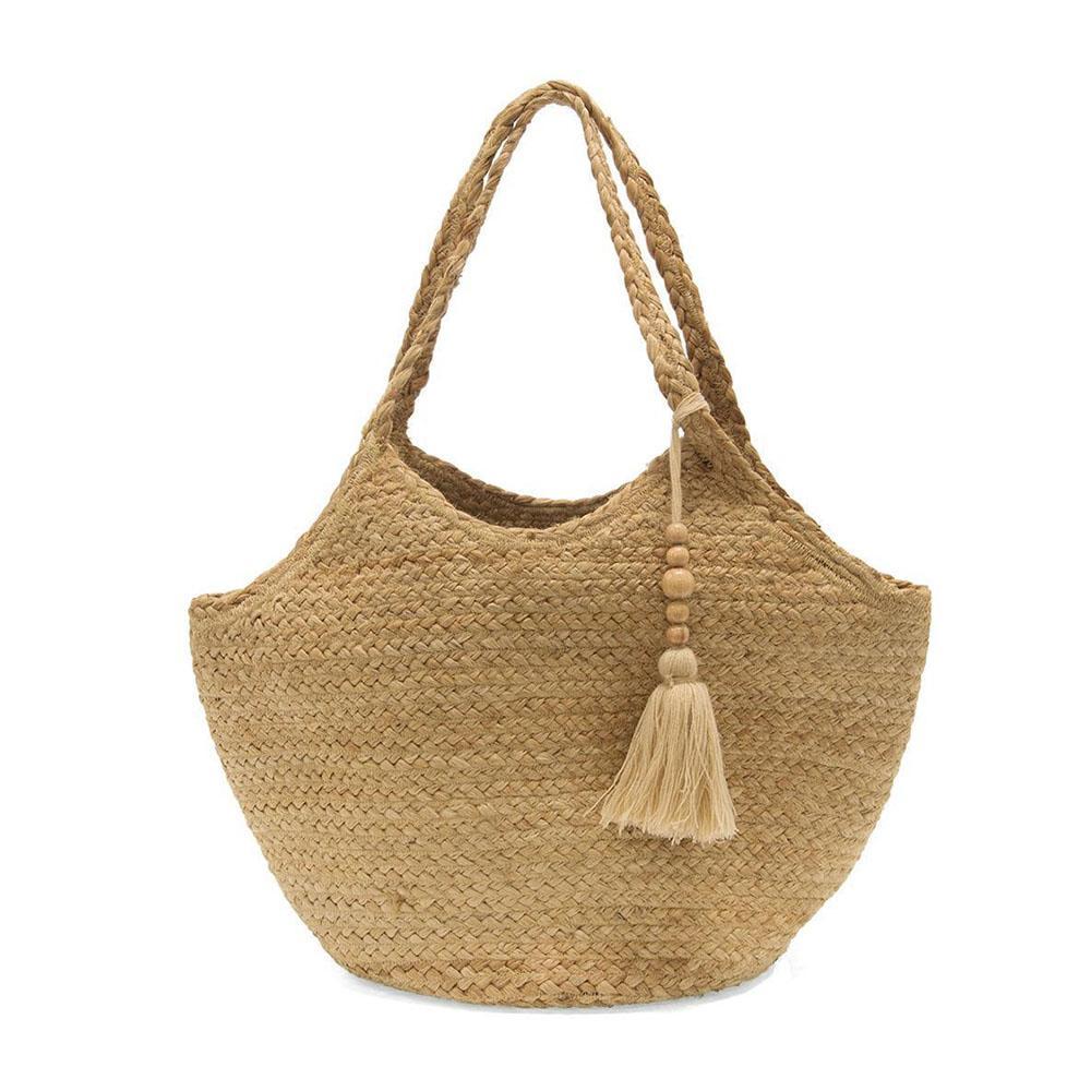 Large Lorelei Jute Hobo w/Wood Bead Tassel