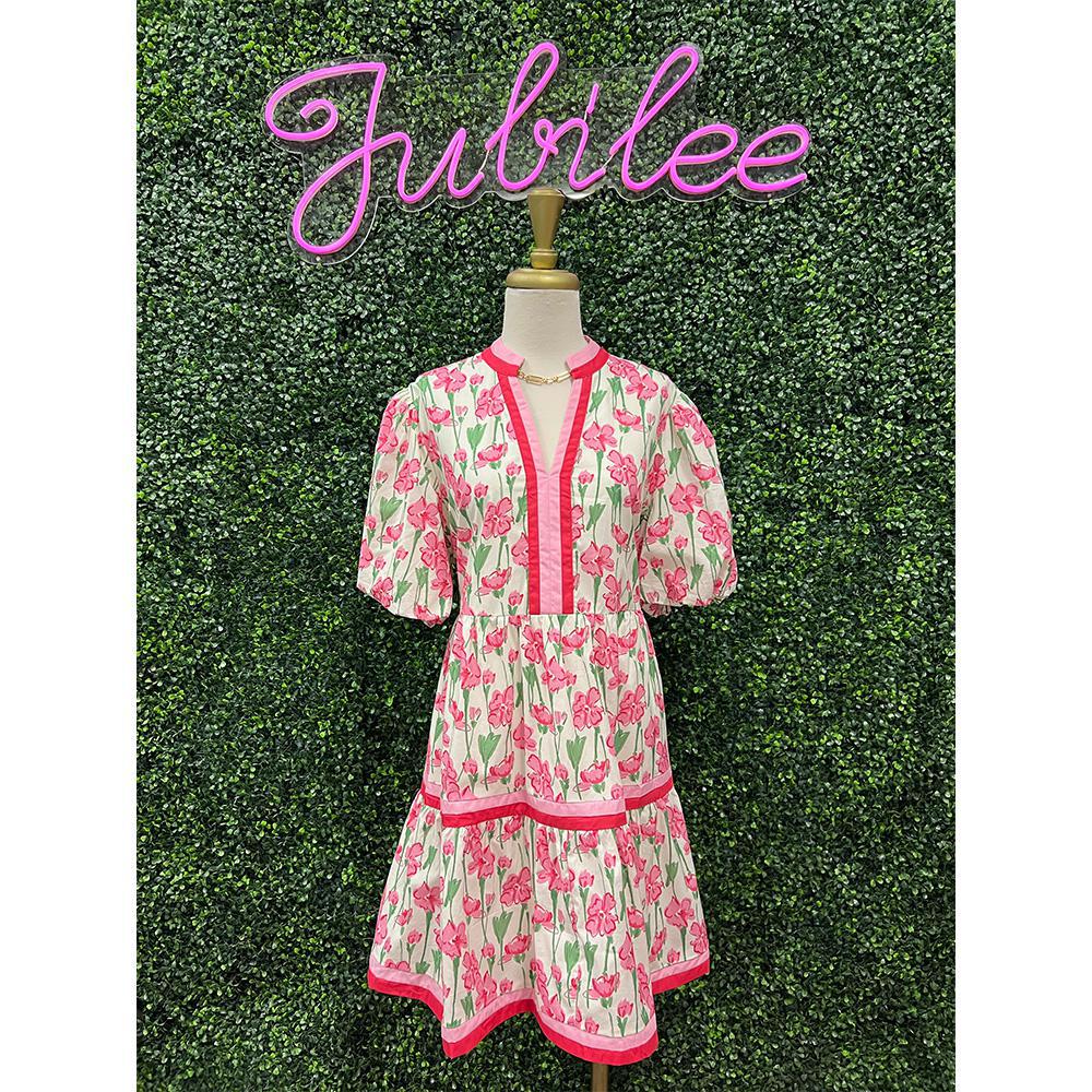 Phoebe Pink Floral Dress