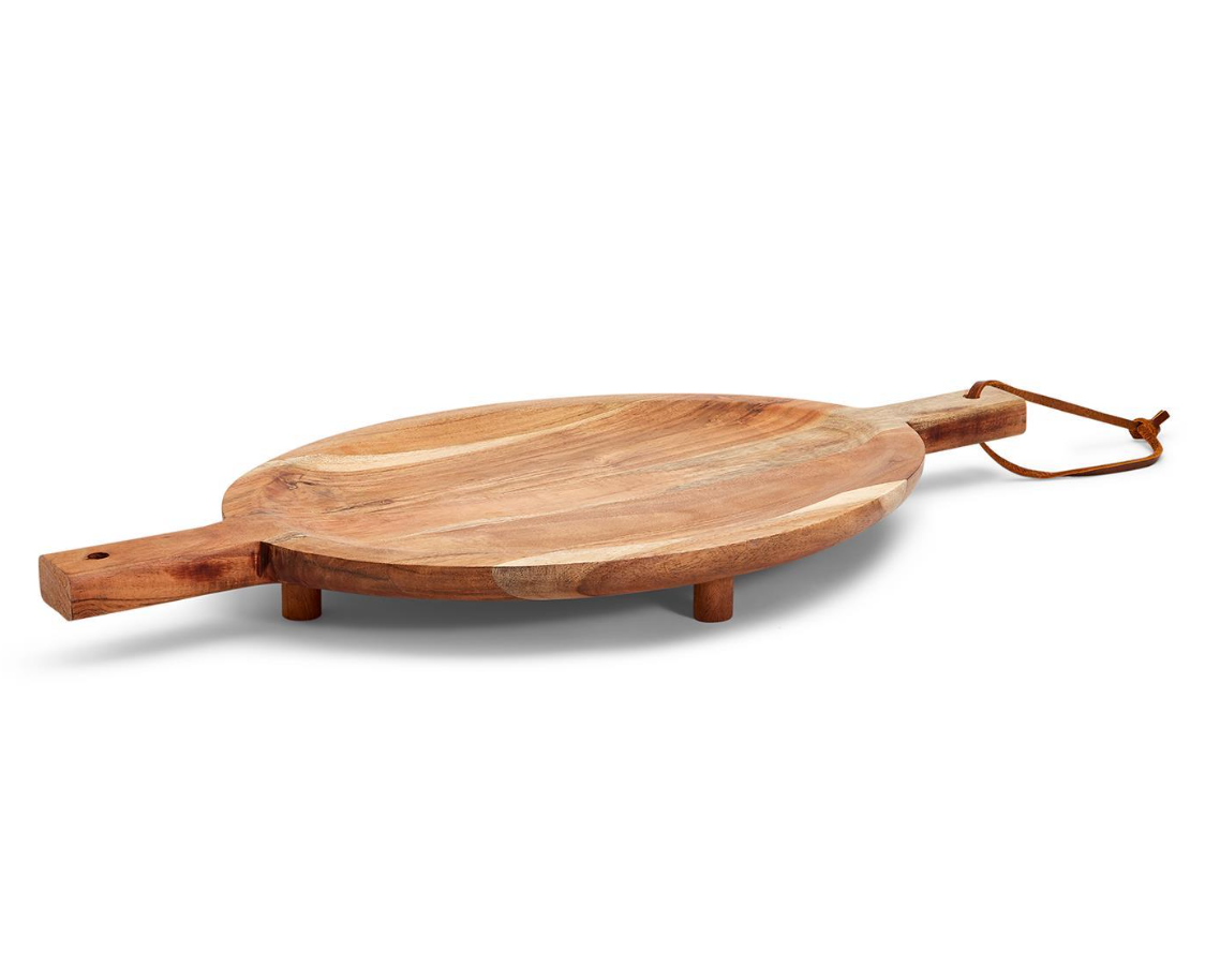 Acacia Wood Footed Serving Boards