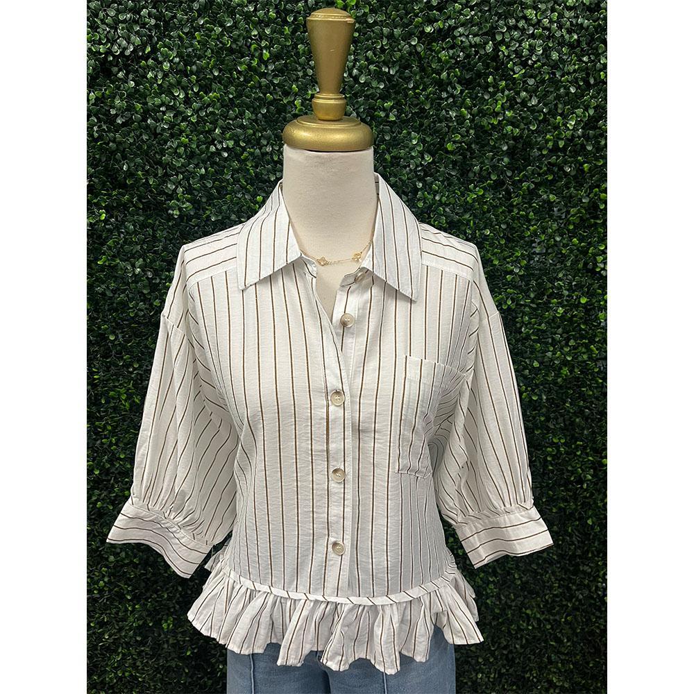 Bianca Ivory Elbow Sleeve Top