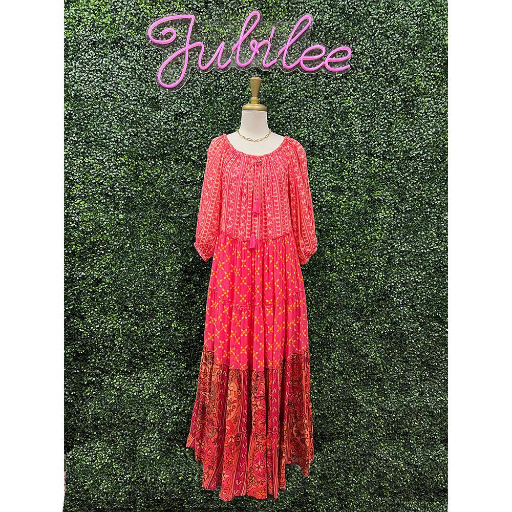 Avianna Pink Print Rio Bis Maxi Dress