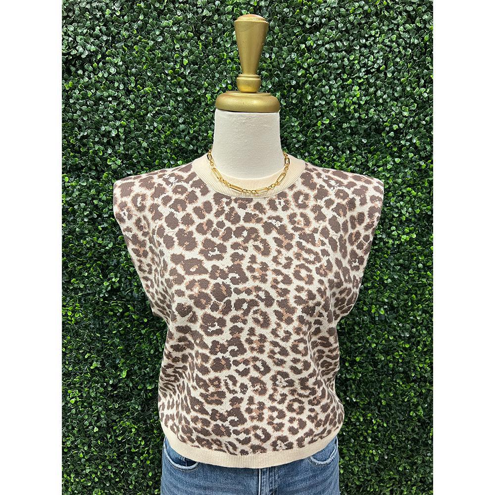 Brielle Leopard Sweater Top
