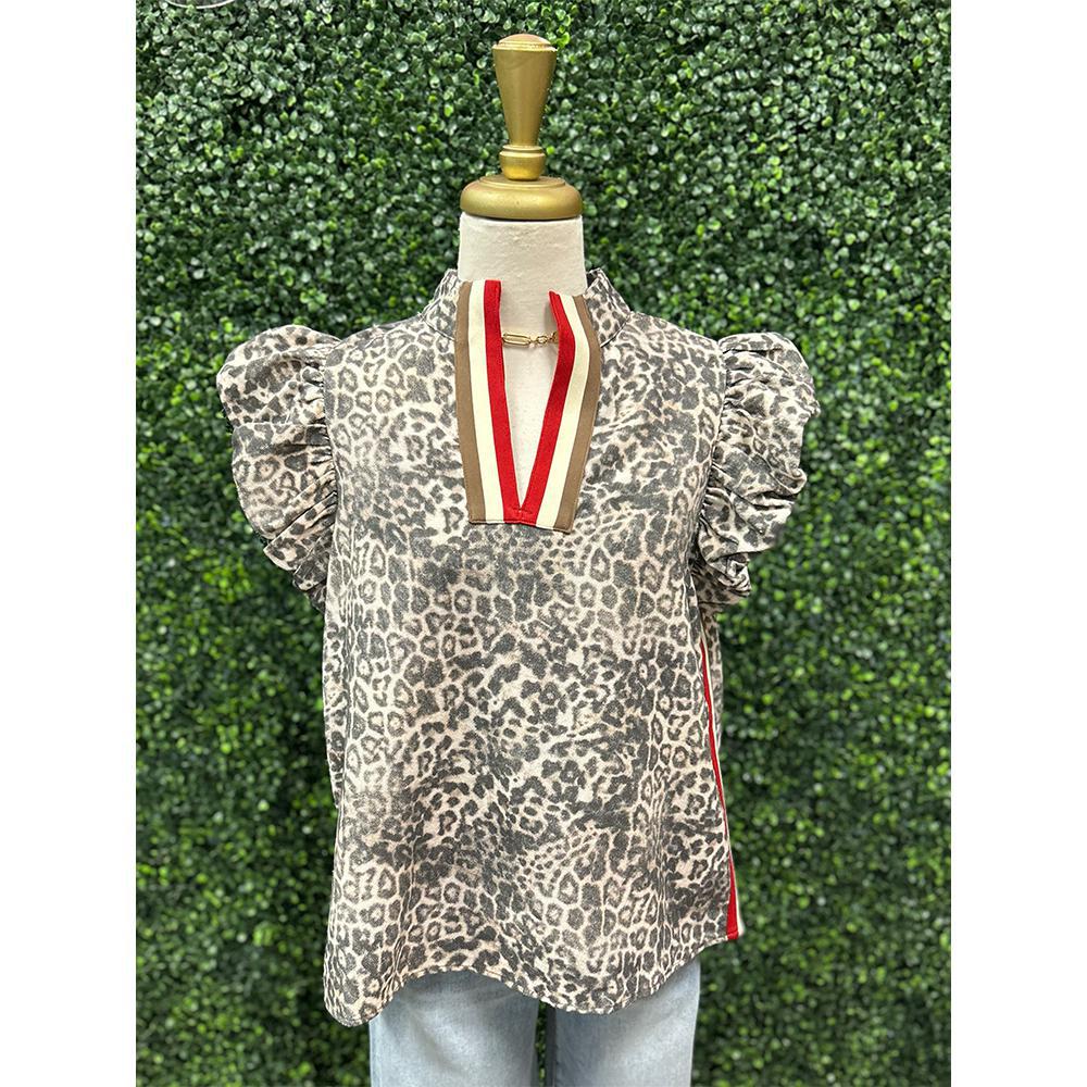 Azelie Leopard Top