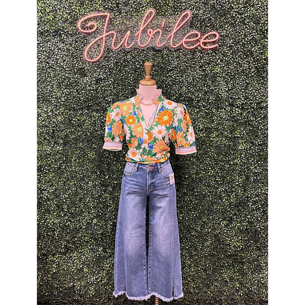 Freya Crop Wide Jeans